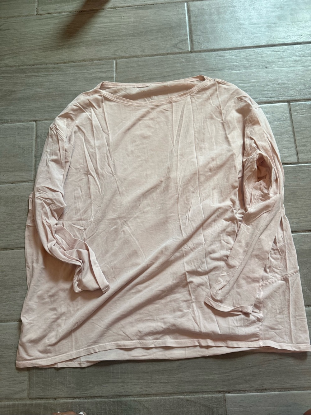 lululemon athletica Light Pink Long Sleeve Tee